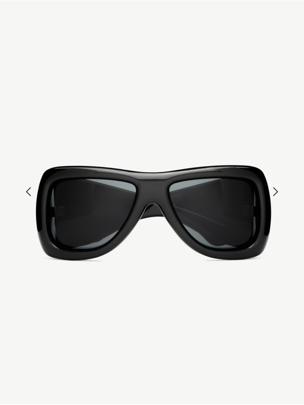 Oversized Black Shield Sunglasses - Picture 2 of 4